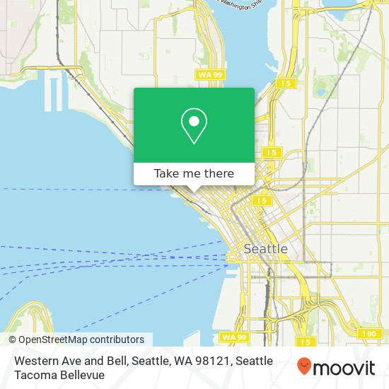 Mapa de Western Ave and Bell, Seattle, WA 98121