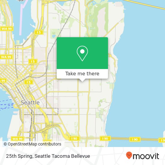 Mapa de 25th Spring, Seattle, WA 98122