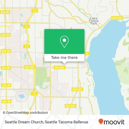 Mapa de Seattle Dream Church, 14555 25th Ave NE