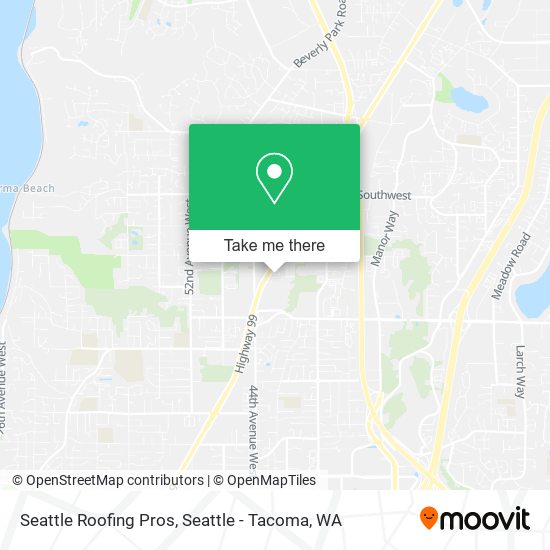 Seattle Roofing Pros map