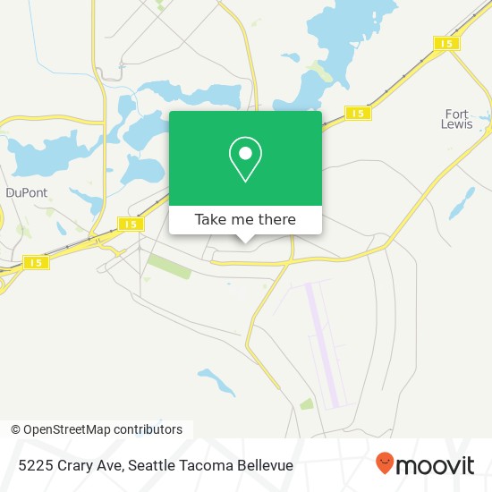 Mapa de 5225 Crary Ave, Tacoma, WA 98433