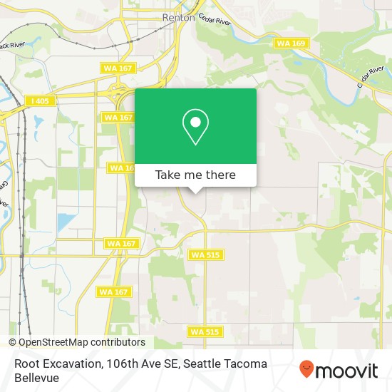 Mapa de Root Excavation, 106th Ave SE