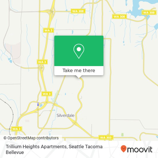 Mapa de Trillium Heights Apartments, 12240 Daphne Ln NW