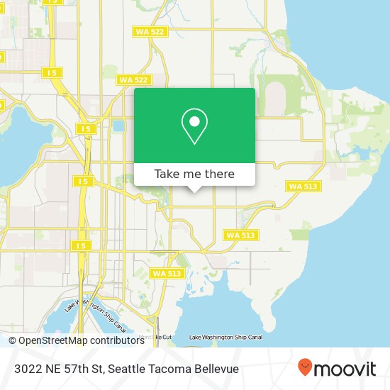 Mapa de 3022 NE 57th St, Seattle, WA 98105