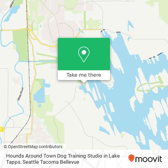 Hounds Around Town Dog Training Studio in Lake Tapps, Sumner-Tapps Hwy E map