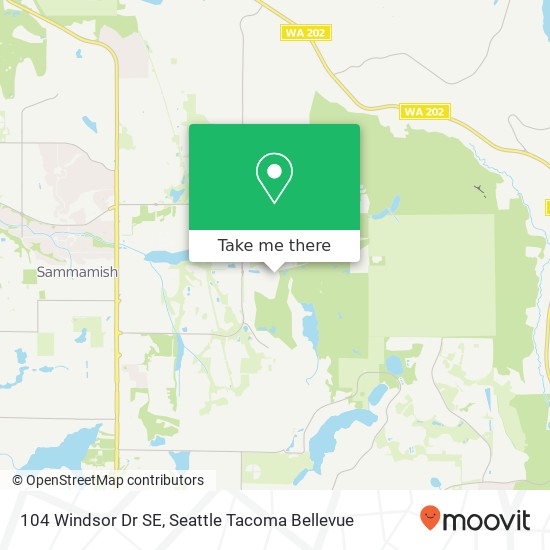 Mapa de 104 Windsor Dr SE, Sammamish (REDMOND), WA 98074