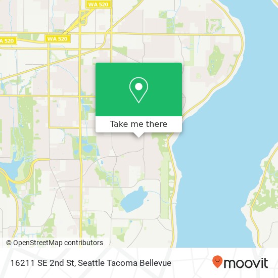 Mapa de 16211 SE 2nd St, Bellevue, WA 98008