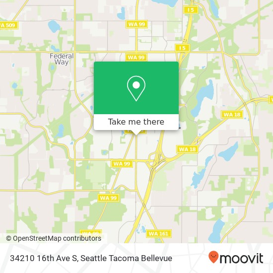 Mapa de 34210 16th Ave S, Federal Way, WA 98003