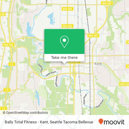 Bally Total Fitness - Kent, 1340 W Smith St map