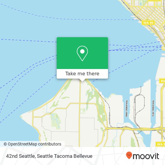 Mapa de 42nd Seattle, Seattle, WA 98116