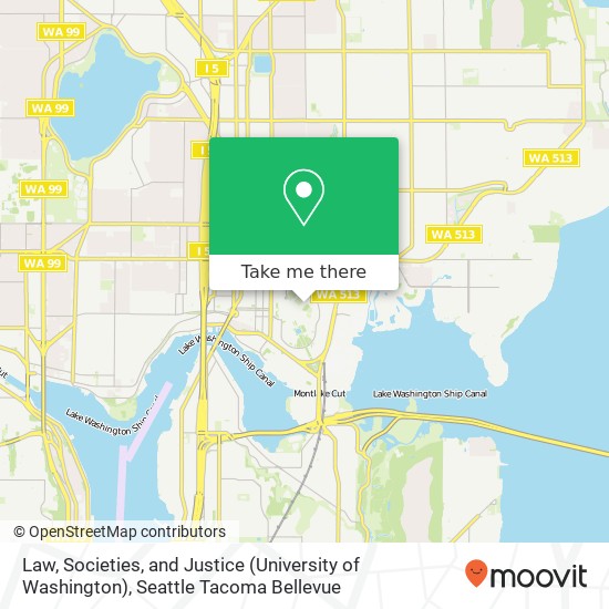 Mapa de Law, Societies, and Justice (University of Washington), Seattle, WA 98195