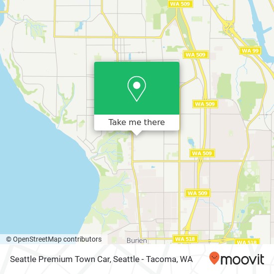 Mapa de Seattle Premium Town Car