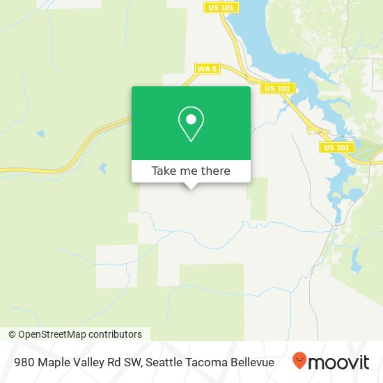 Mapa de 980 Maple Valley Rd SW, Olympia, WA 98512