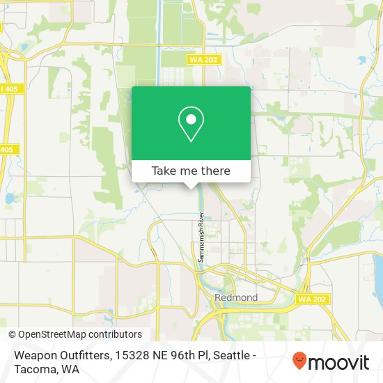 Weapon Outfitters, 15328 NE 96th Pl map