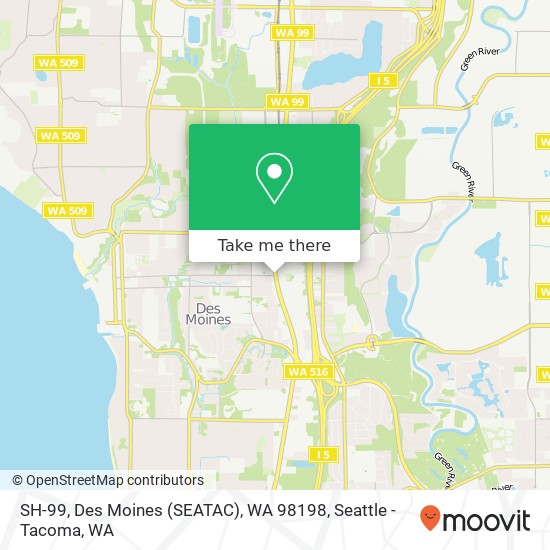 Mapa de SH-99, Des Moines (SEATAC), WA 98198