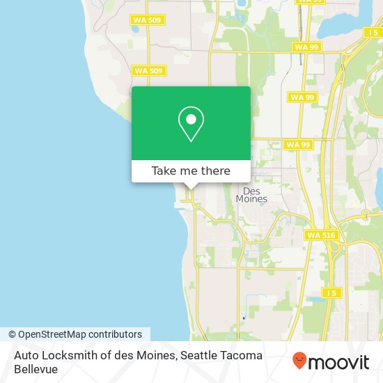 Auto Locksmith of des Moines, 22531 Marine View Dr S map