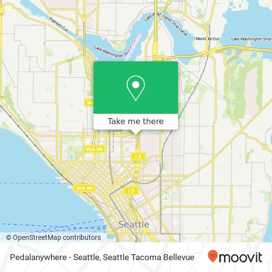 Pedalanywhere - Seattle, 611 Eastlake Ave E map