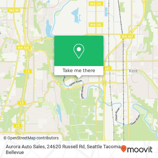 Mapa de Aurora Auto Sales, 24620 Russell Rd