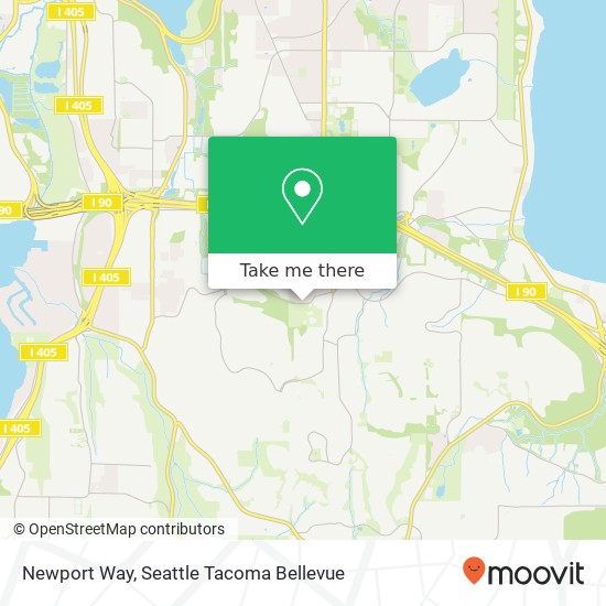 Mapa de Newport Way, Bellevue, WA 98006