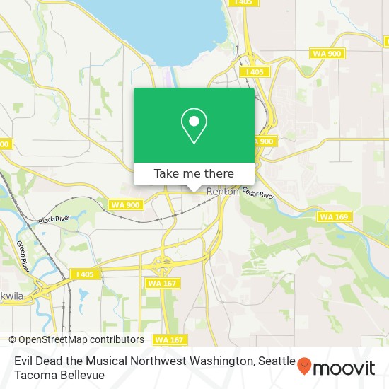 Mapa de Evil Dead the Musical Northwest Washington