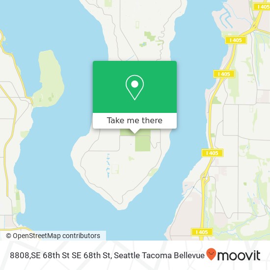 Mapa de 8808,SE 68th St SE 68th St, Mercer Island, WA 98040