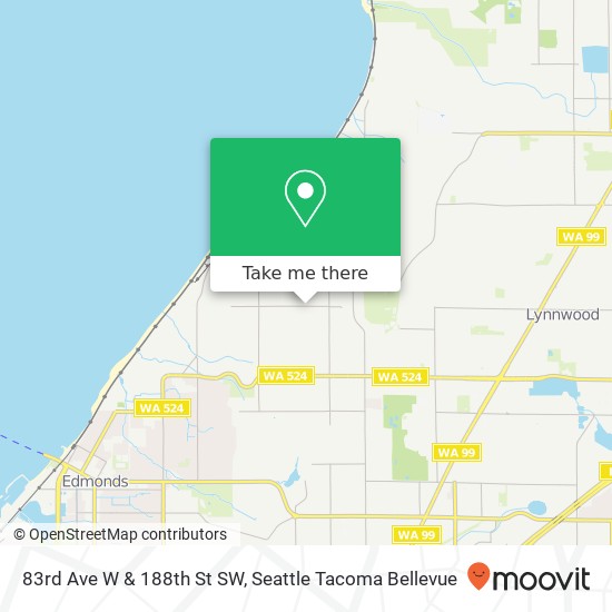 Mapa de 83rd Ave W & 188th St SW, Edmonds, WA 98026