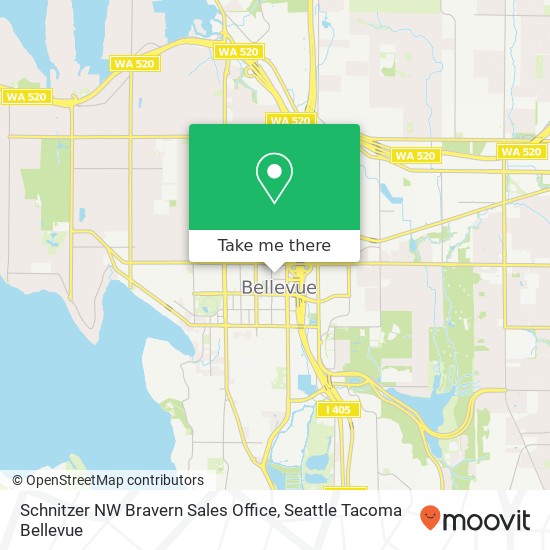 Schnitzer NW Bravern Sales Office, 688 110th Ave NE map