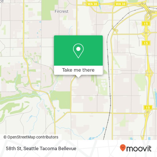 Mapa de 58th St, Tacoma, WA 98409