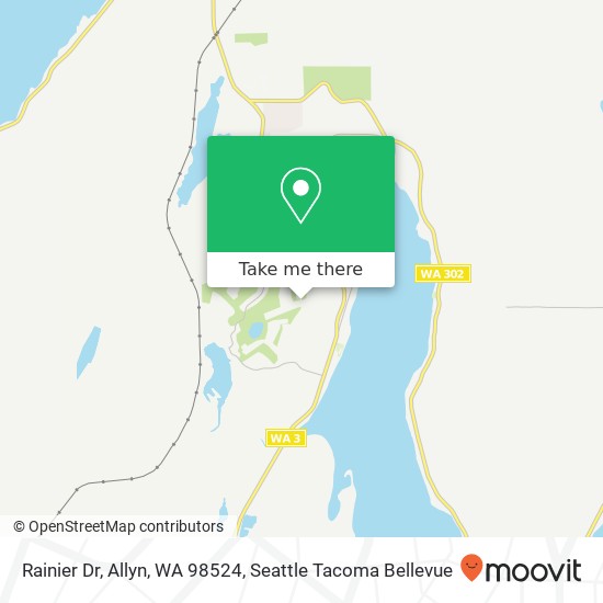 Rainier Dr, Allyn, WA 98524 map