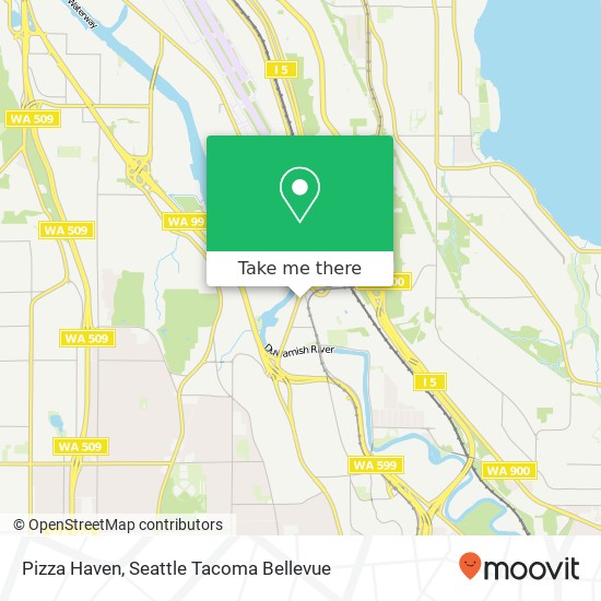 Mapa de Pizza Haven, Tukwila International Blvd