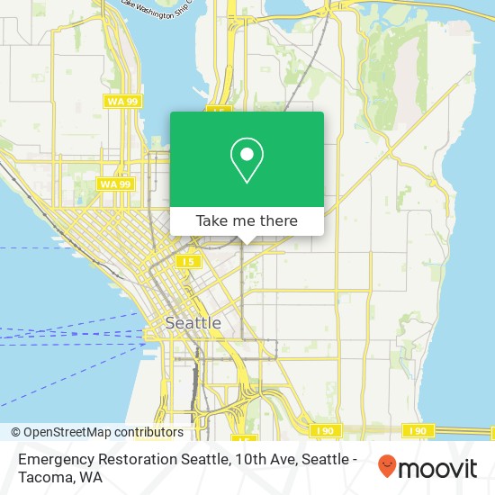 Mapa de Emergency Restoration Seattle, 10th Ave