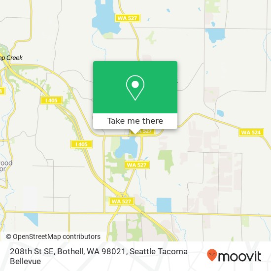 Mapa de 208th St SE, Bothell, WA 98021