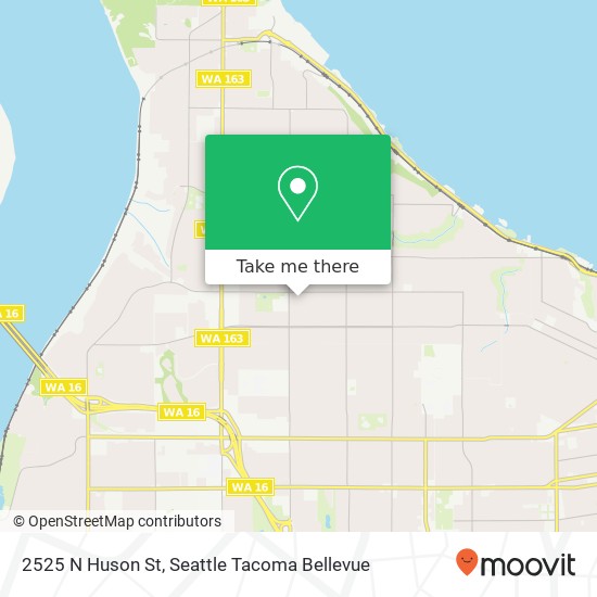 Mapa de 2525 N Huson St, Tacoma, WA 98406