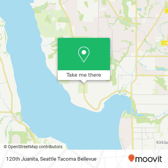 120th Juanita, Kirkland, WA 98034 map