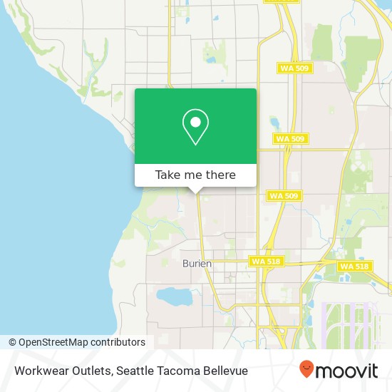 Workwear Outlets, 13605 Ambaum Blvd SW map