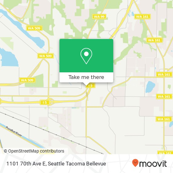 Mapa de 1101 70th Ave E, Milton, WA 98354