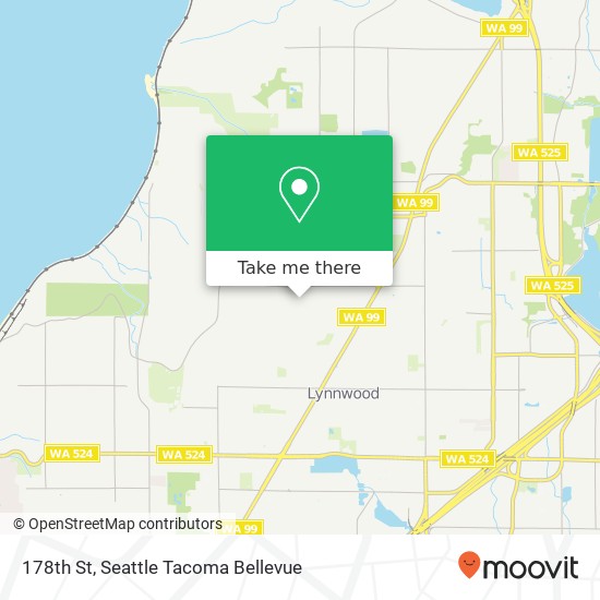 Mapa de 178th St, Lynnwood, WA 98037