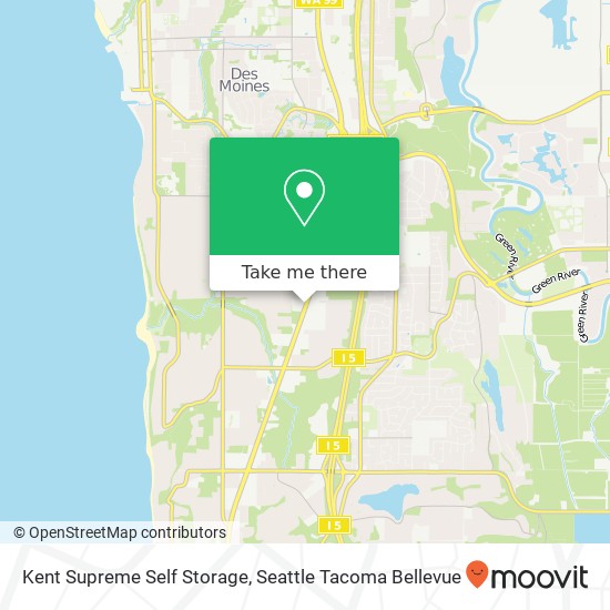 Mapa de Kent Supreme Self Storage, 25301 Pacific Hwy S