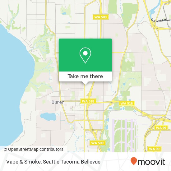 Mapa de Vape & Smoke, 14200 1st Ave S