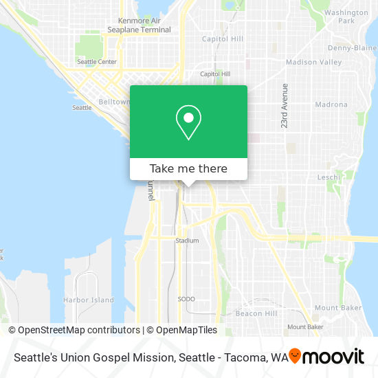 Mapa de Seattle's Union Gospel Mission