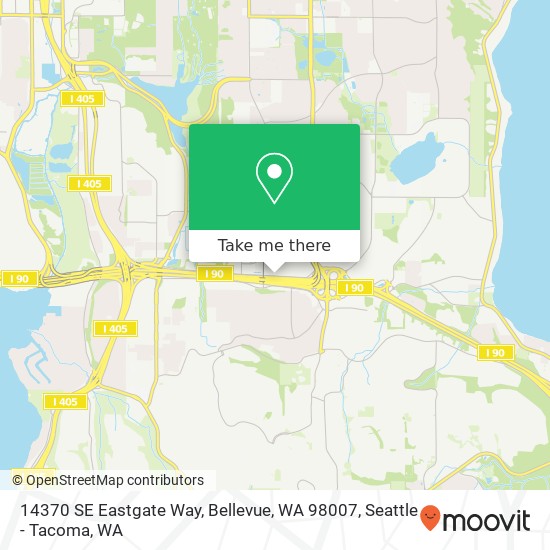 Mapa de 14370 SE Eastgate Way, Bellevue, WA 98007