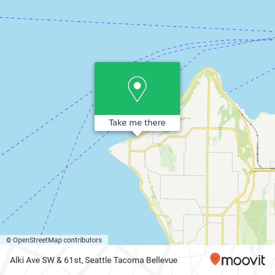 Mapa de Alki Ave SW & 61st, Seattle, WA 98116