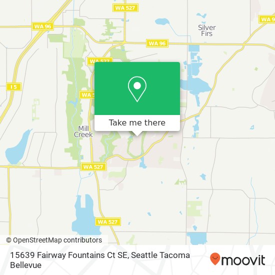 Mapa de 15639 Fairway Fountains Ct SE, Mill Creek, WA 98012