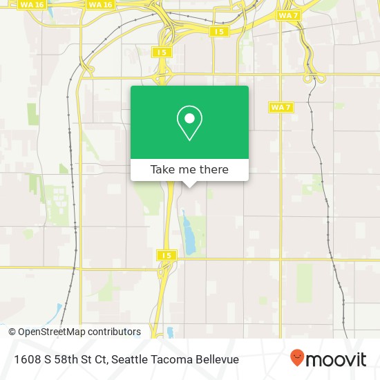 Mapa de 1608 S 58th St Ct, Tacoma, WA 98408