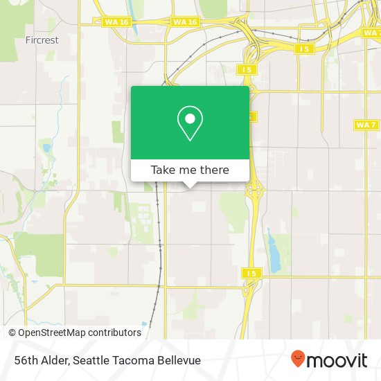56th Alder, Tacoma, WA 98409 map
