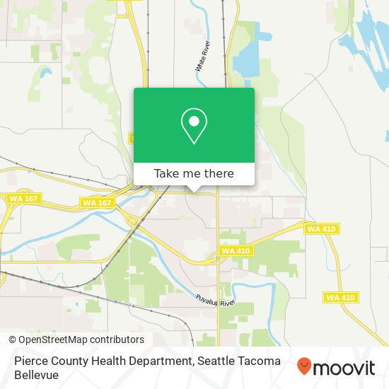 Mapa de Pierce County Health Department