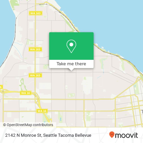 Mapa de 2142 N Monroe St, Tacoma, WA 98406