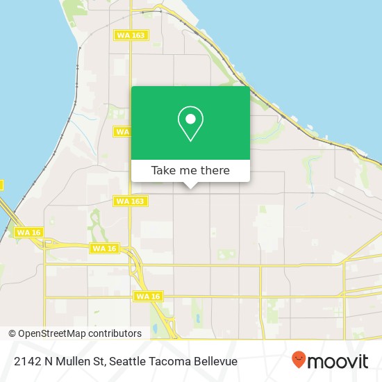 Mapa de 2142 N Mullen St, Tacoma, WA 98406