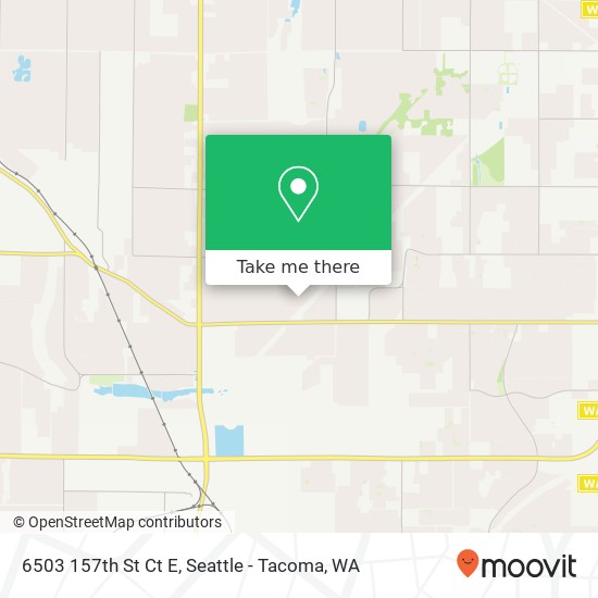 Mapa de 6503 157th St Ct E, Puyallup, WA 98375