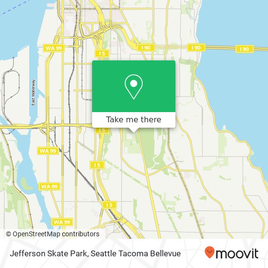 Mapa de Jefferson Skate Park, Seattle, WA 98108